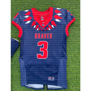 ชุดยูนิฟอร์มฟุตบอลเยาวชนอเมริกันชุดเครื่องแบบฝึกซ้อมชุดกีฬาปักลาย - Product Image 3