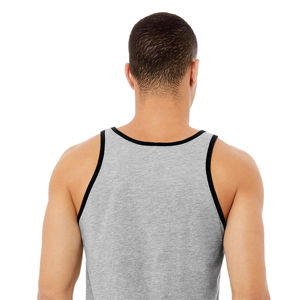 Airlume-Camiseta sin mangas de algodón para hombre y mujer, Camiseta deportiva masculina de 100% oz, color negro, talla 4,2 - Product Image 6