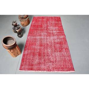 Alfombra de lana roja de área grande clásica moderna, 3,3x6,6 pies, diseño turco Vintage, patrón de retazos, juego de pasillo Rectangular de látex de 10mm - Product Image 1