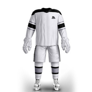 Tenue classique de hockey sur glace, maillot et pantalon durables, tissu respirant, coupe ajustable, parfaite pour l'entraînement et les matchs de compétition - Product Image 1