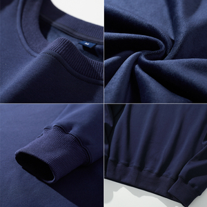 Épaule Hommes Sweat Surdimensionné Pull Coton Spandex Ras Du Cou À Manches Longues Logo Personnalisé Sweat - Product Image 6