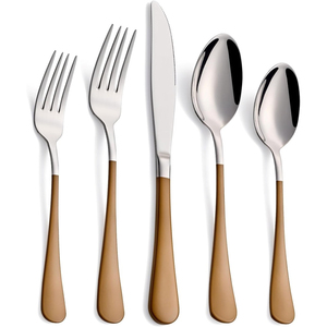 Suministro directo de fábrica Vajilla Juego de cubiertos de acero inoxidable plateado de calidad inmejorable a buen precio para restaurantes - Product Image 2