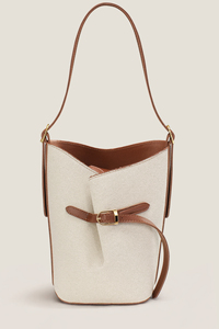 Bolso de Lona Crema Personalizado con Logotipo para Mujer, Bolso de Hombro Minimalista, OEM, ODM, Marca Privada - Product Image 2