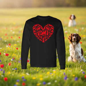 Camiseta de manga larga para amantes de los perros English Setter, camiseta promocional con corazón de English Setter para dueños de perros - Product Image 3