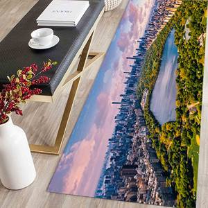 Tapis imprimé scène urbaine, décoration d'intérieur inspirée de New York, tapis de bain antidérapant, tapis en chenille - Product Image 4