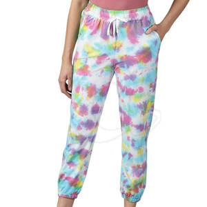 Tie Dye Printing Fashion Wear Women <b>Trouser</b> OEM Service Women <b>Trouser</b> Quick Dry Women <b>Trouser</b> - Product Image 1