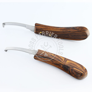 Outil maréchal-ferrant le plus vendu Couteau à sabot en acier inoxydable à lame étroite simple classique avec manche en bois Tondeuse à sabot droit - Product Image 6