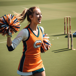 Haut court de danse de performance en jersey de pom-pom girl en polyester 100% pour femmes avec chemise de pom-pom girl imprimée - Product Image 2