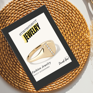 2024 Tendance Haute Qualité Diamant Pave Signet Bague de Fiançailles Classique Design Élégant pour les Fêtes - Product Image 4