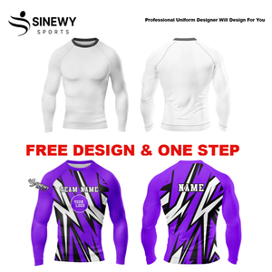 <b>Rash</b> <b>Vest</b> for MMA Jiu Jitsu Surfing Wrestling Custom Logo Sublimation Printing Protection Martial Arts Wear - Product Image 4