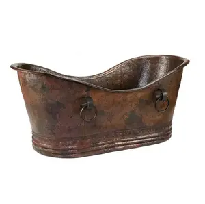 Indian Supplier Bathroom Accessories Handmade Copper Antique Bathtub for Sale Available at Inexpensive Price