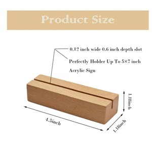 Handmade Solid Beech Wood Calendar Stand and Business Card Holder Various Styles Desktop Photo <b>Frame</b> and <b>Postcard</b> Display - Product Image 3