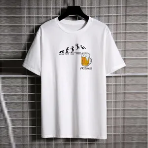Kustom Grosir Musim Panas 100% Katun Premium Produsen Cina Kustom Terbaru Logo Cetak Pria Kasual Slogan Grafis T Shirt