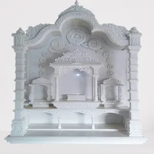डिजाइनर हस्तनिर्मित सफेद संगमरमर मंदिर भारत से पूजा और घर की सजावट के लिए उपयोग Isar अंतरराष्ट्रीय एलएलपी