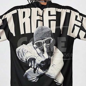 Logotipo personalizado de alta calidad Boxy impreso gráfico Streetwear Camiseta de algodón transpirable de manga corta Camisetas de los hombres - Product Image 5