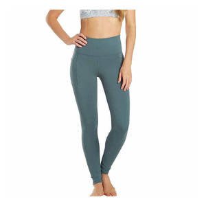 Leggings de yoga transpirables con cintura elástica cruzada para uso al aire libre para mujer - Product Image 1