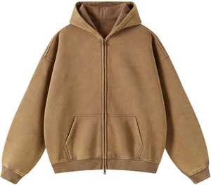 Femmes surdimensionné acide lavé à capuche Streetwear décontracté Vintage pull à capuche coton lourd coupe ample sweat - Product Image 1