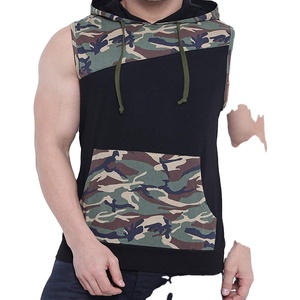 Nuevo logotipo personalizado entrenamiento con capucha camisetas sin mangas culturismo músculo hombres sin mangas gimnasio Sudadera con capucha camiseta - Product Image 1