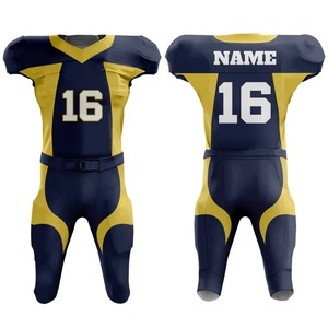 Uniformes de Fútbol Americano Personalizados con el Diseño Más Reciente de 2025, Uniformes de Fútbol Transpirables para Adultos, Conjunto de Equipo de Manga Corta para Verano, 100% Poliéster - Product Image 1
