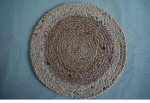 Mantel de Mesa Vintage Tejido a Mano, Color Marrón, Grande, de Algodón y Yute Trenzado, Mantel de Mesa Dori a Bajo Precio de la India - Product Image 3