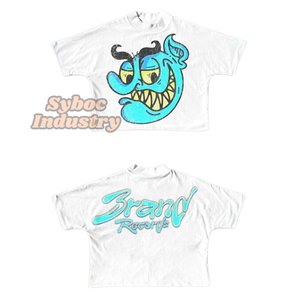 เสื้อยืดมัด & ย้อมสีสำหรับผู้ชายเสื้อยืดผ้าฝ้ายทรงครอปไซส์ใหญ่พิเศษสำหรับฤดูร้อน - Product Image 4