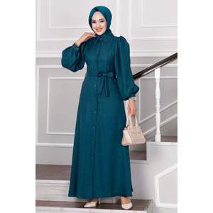 Robe Hijab avec perles Petrol - Product Image 5