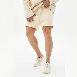 Shorts en jean en toile à taille élastique pour hommes, avec logo personnalisé sur le devant, décontractés, été, 100% coton, séchage rapide, fermeture à cordon - Product Image 2