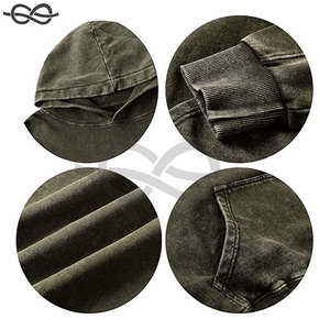 Sudadera con capucha de algodón Vintage para hombre, Jersey Retro básico holgado a la moda, ropa de calle con estampado en relieve, sudadera informal con capucha de invierno - Product Image 5