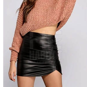 Venta en Línea de Minifaldas de Cuero Genuino Duraderas para Mujer, Material Ligero, Perfectas para Uso Casual y de Club - Product Image 3