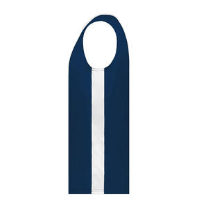 Camiseta de baloncesto para hombre con sublimación de diseño personalizado, camiseta de baloncesto sin mangas con material de poliéster personalizado con bordado - Product Image 4