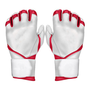 Gants de frappeur de baseball à sublimation personnalisée OEM Gants de sport professionnels à manchette longue et durable en cuir BBG-0024 d'approvisionnement - Product Image 1