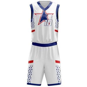 Ensemble d'uniformes de basket-ball personnalisés bon marché, respirants, évacuant l'humidité, à séchage rapide, vêtements d'équipe universitaire, maillots, shorts, fournisseur en gros - Product Image 1