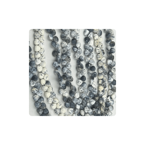 Perles de briolette en opale dendrite naturelle taille personnalisée, forme cœur facettée, 7 mm, environ 8 pouces de long. - Product Image 5