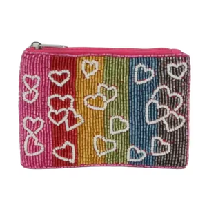 Cette belle conception d'étoile perlée de graine de luxe avec une pochette de monnaie multicolore pour les femmes et les filles fabriquées en Inde MD Handicrafts - Product Image 4