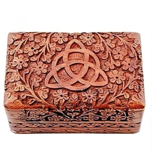 Eco-Friendly Heart-Shaped Wooden <b>Box</b> <b>for</b> <b>Gift</b> & Jewelry Storage 3D Hand Carving Polished Finish-Soft Interior <b>for</b> Delicate Items - Product Image 4