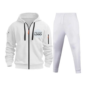 Chándal táctico con forro polar para hombre, conjunto de chándal de 2 piezas, sudaderas con capucha tácticas, pulóver y joggers de carga atléticos - Product Image 6
