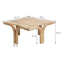 Table basse carrée en bois de manguier Zola