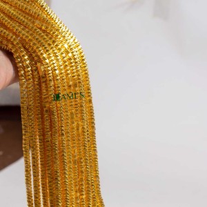 Qualité supérieure Cuivre Or Bullion Brodé Robe Fil Lisse Purl Fil Usine Prix Teint Motif - Product Image 2