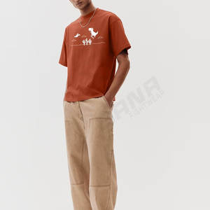 Camiseta de talla grande con impresión personalizada para hombre, camiseta de manga corta con cuello redondo, camiseta de gran tamaño - Product Image 5