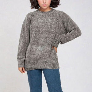 Pull chaud pour femmes avec tissu épais en laine Pull tendance pour femmes avec design coupe ample Pull en tricot à la palangre pour femmes - Product Image 6
