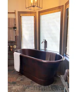 Bañera Ovalada Clásica Hecha a Mano de Aluminio con Acabado Cromado Brillante, Diseño Martillado de Primera Calidad para Villa - Product Image 2