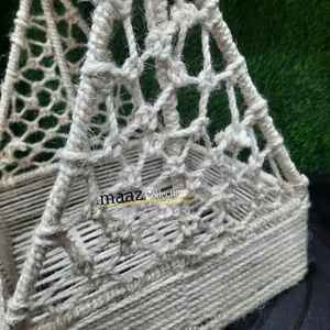 High Quality Wholesale Wicker Iron <b>Rope</b> Gift Hamper <b>Basket</b> XL Size Hanging Functional Kitchen <b>Storage</b> Home Manufactured India - Product Image 2