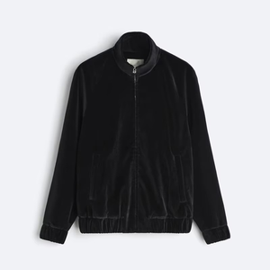 Chaqueta Bomber Negra Estilo Universitario con Diseño de Logotipo Personalizado al por Mayor OEM, Chaqueta de Invierno y Primavera con Cuello Alto para Hombre y Mujer - Product Image 6