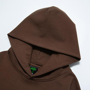 420G poids lourd unisexe en peluche à capuche décontracté hiver mode impression personnalisée couleur unie à capuche pas de poches conçu pour une utilisation unisexe - Product Image 3