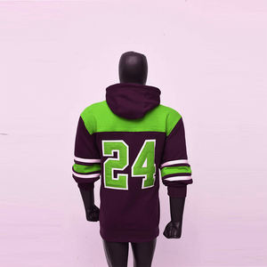 เสื้อมีฮู้ดสำหรับผู้ชายเสื้อฮ็อกกี้น้ำแข็งพิมพ์ซับลิเมชันเสื้อฮู้ดผ้าคอตตอน100% - Product Image 5