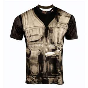 Chemises techniques en maille à sublimation avec logo personnalisé, vente en gros, séchage rapide, respirantes, en polyester, surdimensionnées, pour l'entraînement sportif, la course à pied et les exercices - Product Image 1