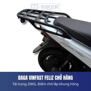 แร็คท้ายรถแบบแข็งแรงพิเศษ Feliz สำหรับสกู๊ตเตอร์ไฟฟ้า Vinfast Mbiker ติดตั้งและถอดออกได้ง่าย อุปกรณ์เสริมสำหรับสกู๊ตเตอร์ - Product Image 2