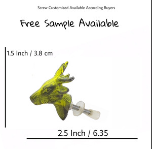 Tiradores y tiradores de animales de Reno de hierro fundido de estilo moderno para armarios de cocina, armarios y baños - Product Image 3