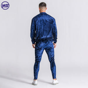 Chándal de terciopelo para hombre, chándal profesional ligero de alta calidad con estampado de logotipo personalizado, venta al por mayor - Product Image 3