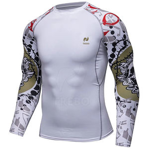 Pakistán Fabricante Último Diseño Rash Guard Spandex Poliéster Hombres Sublimación Rash Guard para adultos - Product Image 1
